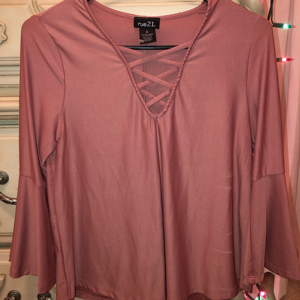 Rue 21- pink boho shirt